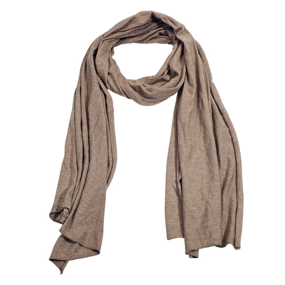 J. Jill Scarf Womens OS Taupe Solid Pima Cotton Modal Jersey Knit Wrap Shawl